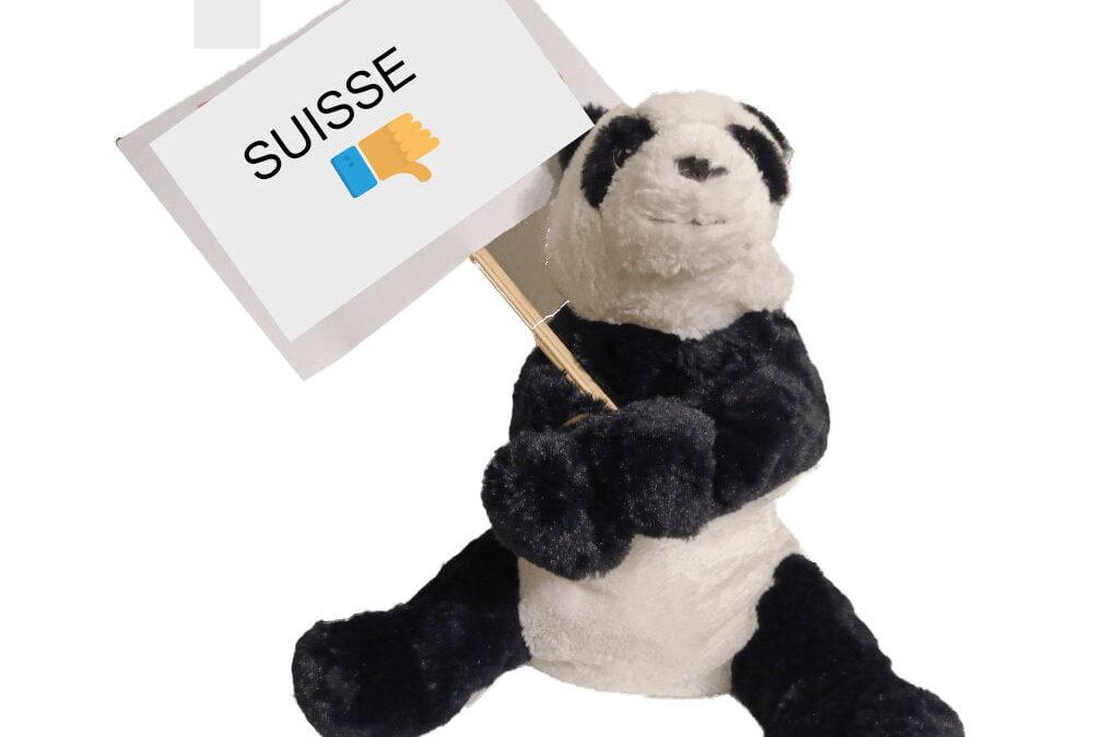 Selon le panda, les financiers suisses perdent du terrain (vert)